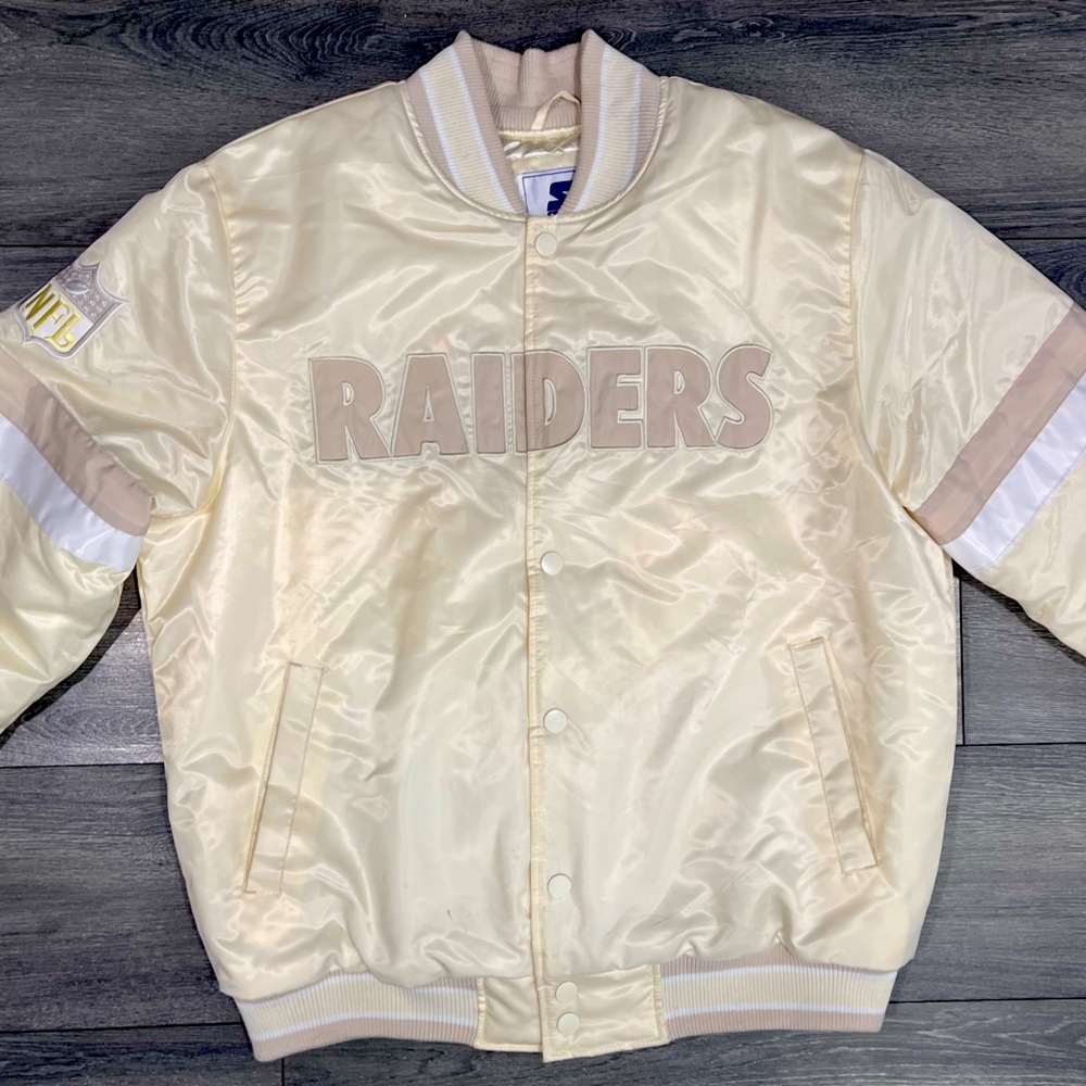 Raiders Starter Jacket! Limited edition Cream Color